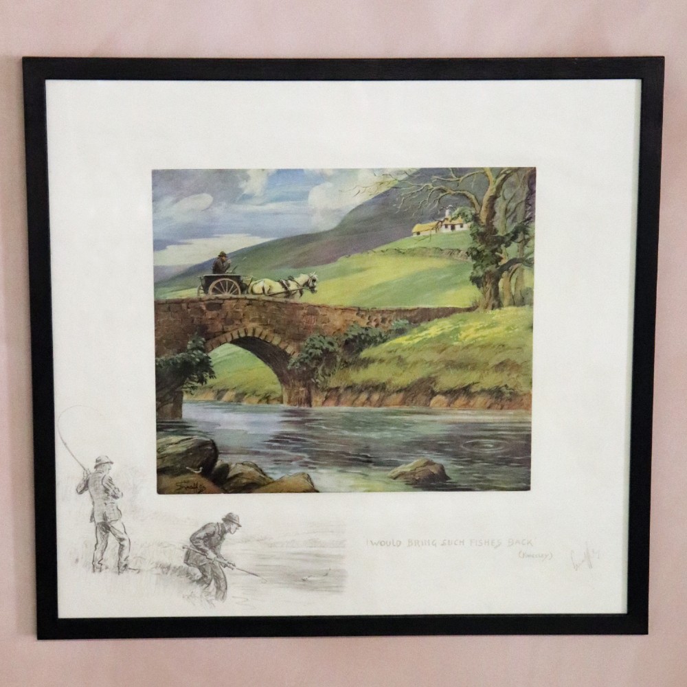 Snaffles 'I Would Bring Such Fishes Back' Original Print 