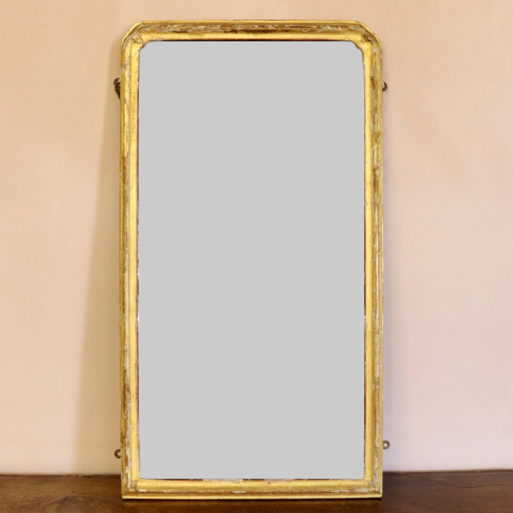 George I Gilt Gesso and Carved Pine Pier Mirror