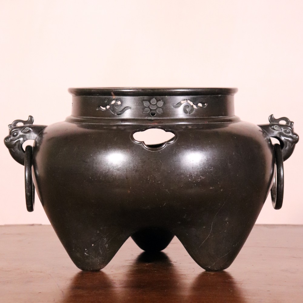 Antique Chinese Bronze Tripod Censer