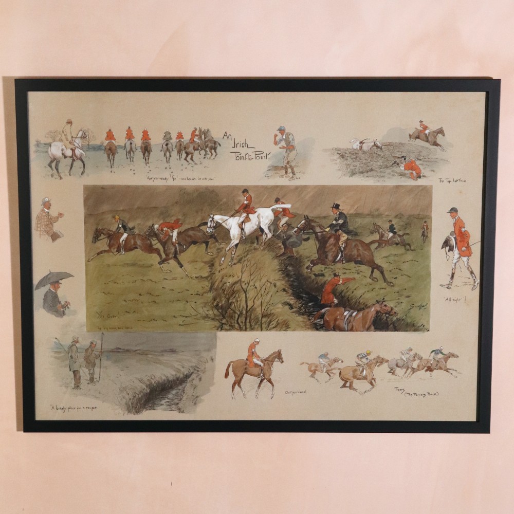 Snaffles 'An Irish Point-to-Point' Original Print 