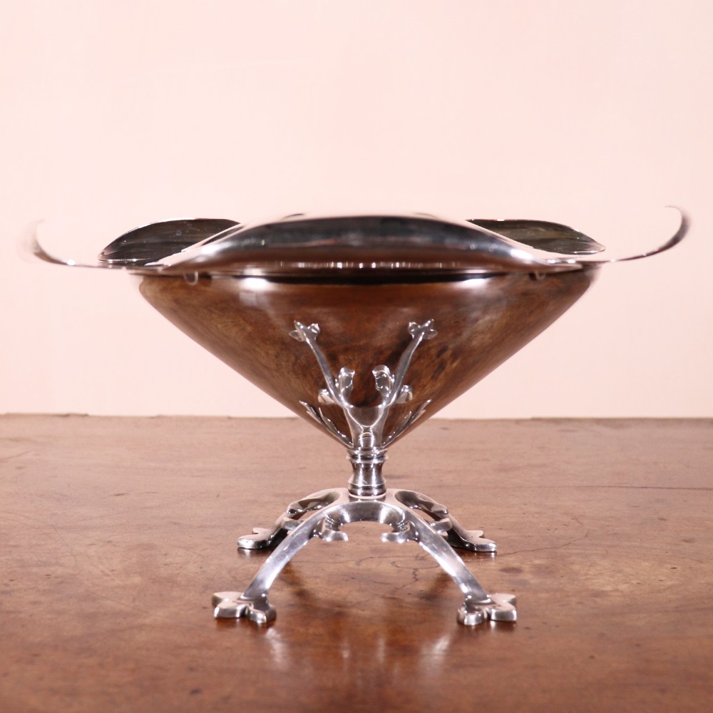 W A S Benson Electroplated Rose Bowl