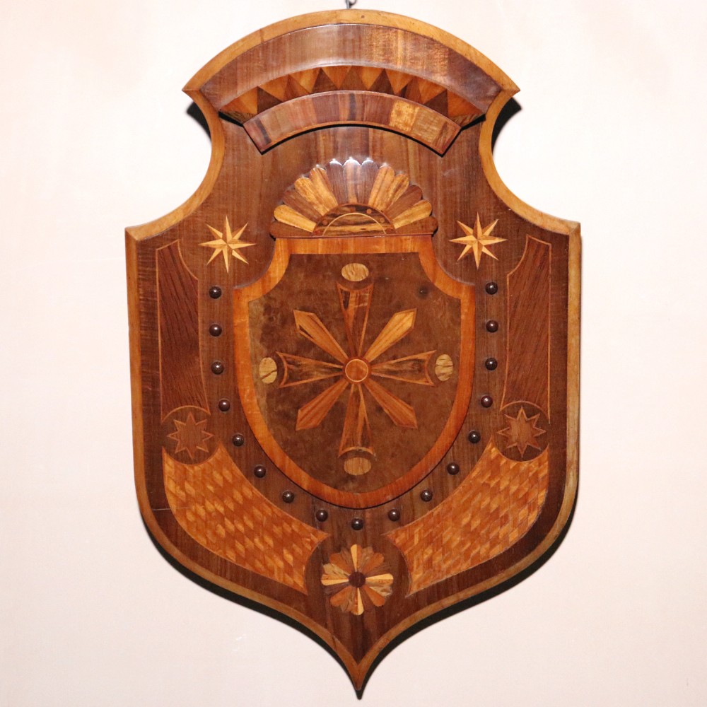 Antique Colonial Specimen Wood Shield
