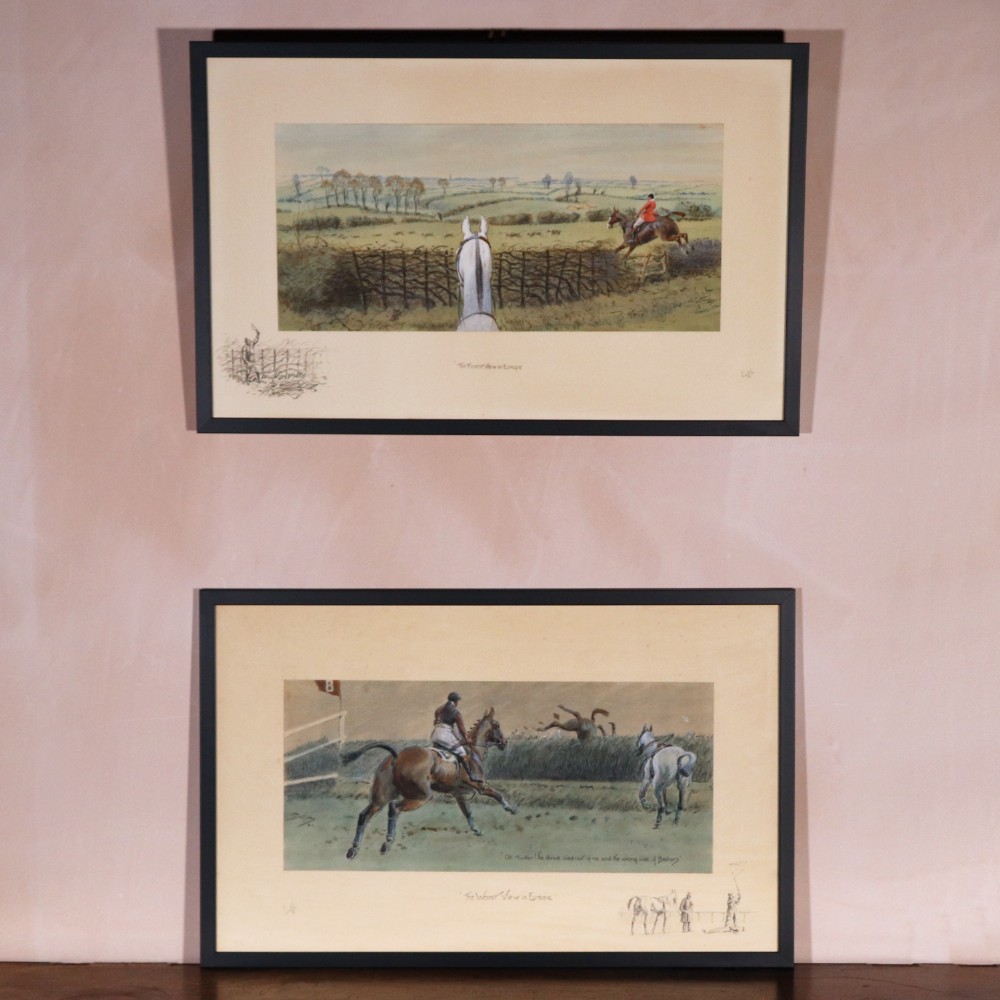 Snaffles 'The Finest View in Europe' & ‘The Worst View in Europe’ Rare Original Prints