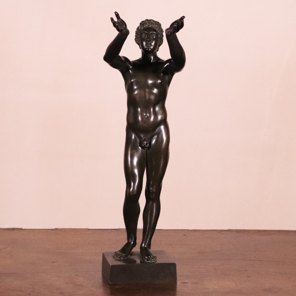 Antique Grand Tour Bronze Young Man by Sabatino