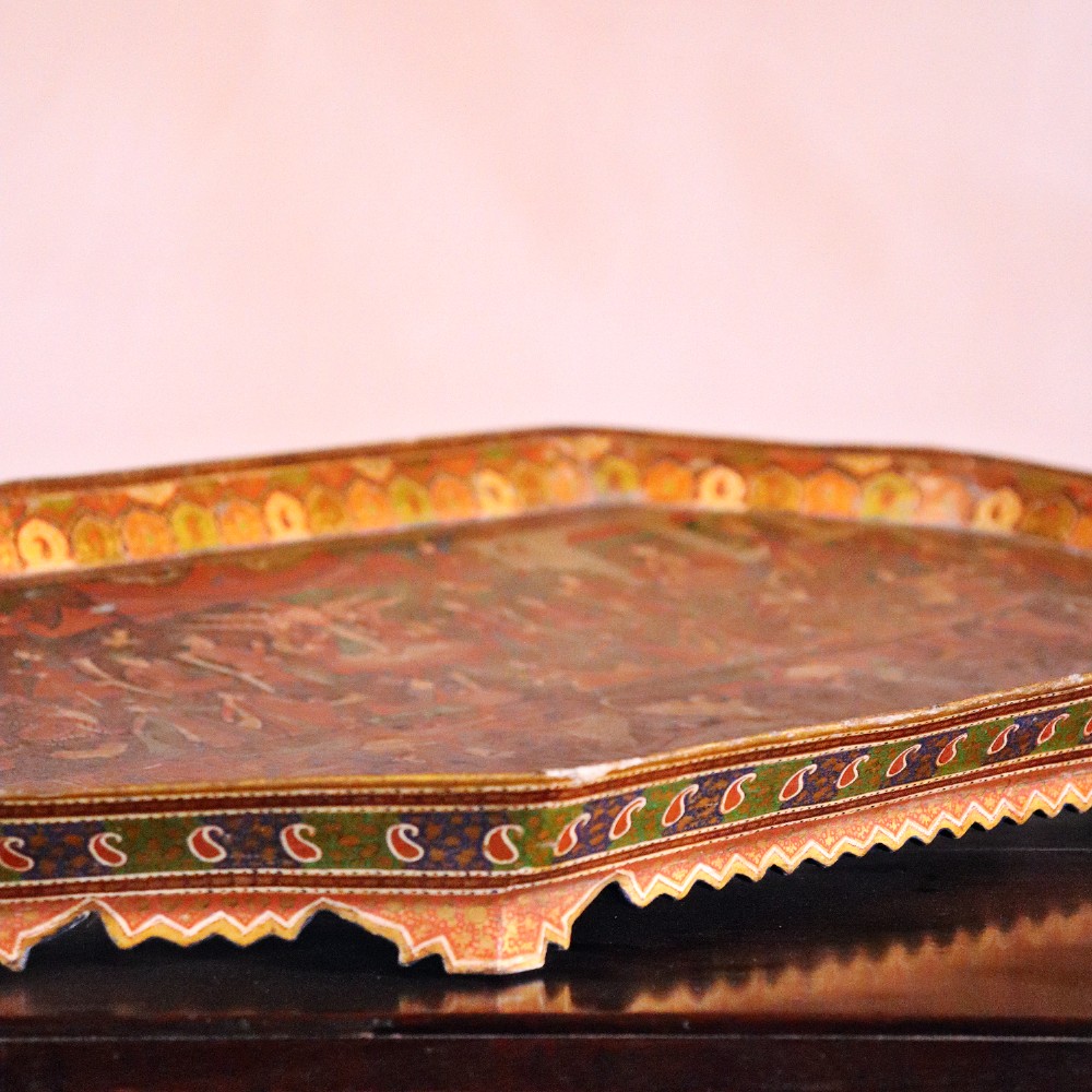 Antique Kashmir Tray View XV