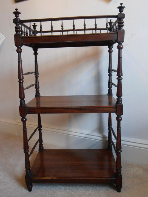 Victorian Padouk Three Tier Whatnot