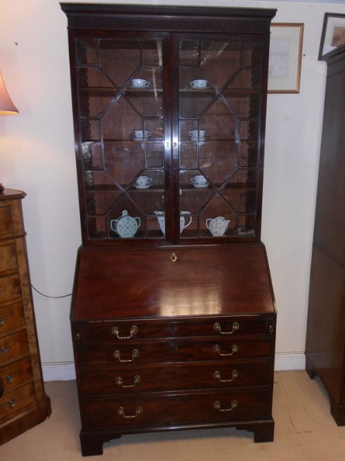 Georgian Mahogany Bureau Bookcase