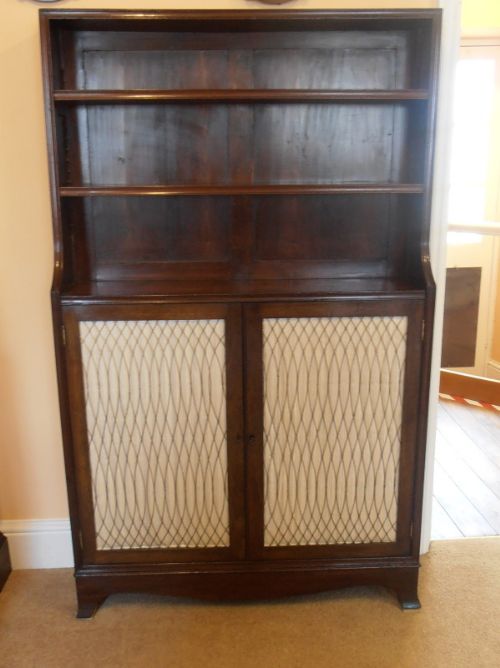 Mahogany Waterfall Bookcase and Cupboard C1820-1830