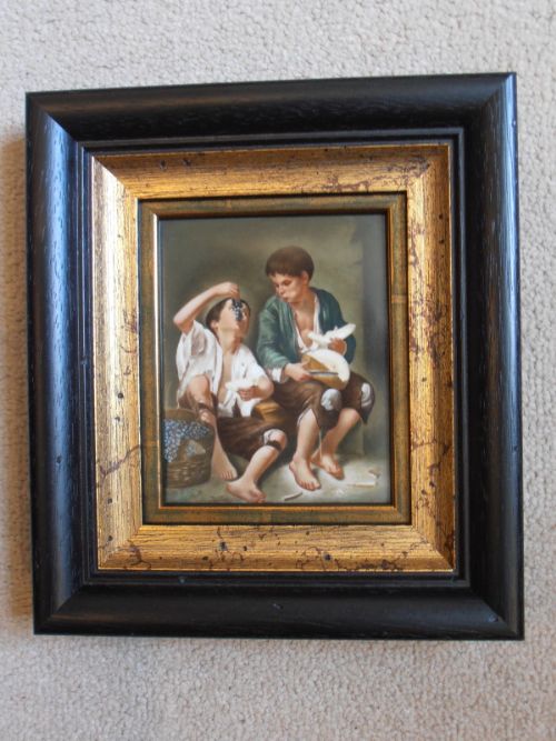 19thc Hand Painted Berlin Kpm Porcelain Plaque