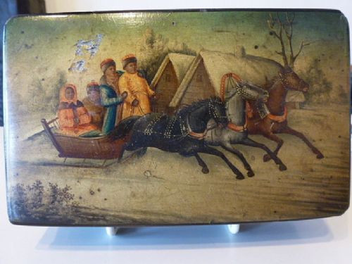 Russian Table Snuff Box by Vishniakov