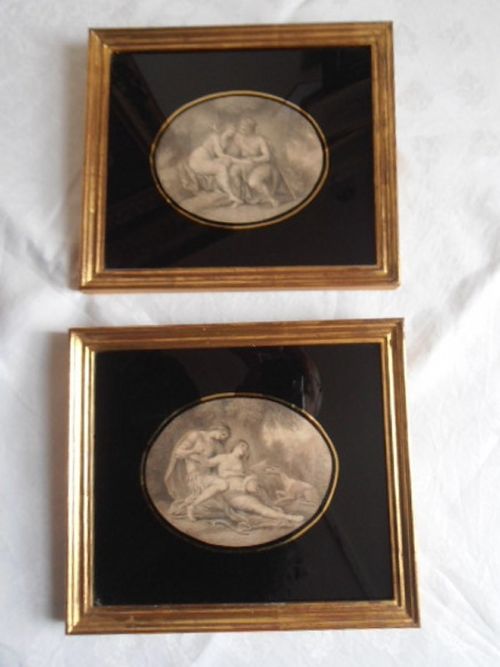 Pair of 19th Century Stippled Engravings