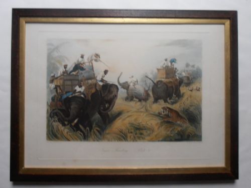 After C P Trench 'Tiger Hunting' Three Engravings