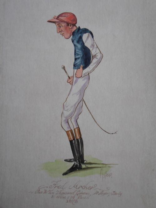 Rare Watercolour of Fred Archer by Astor