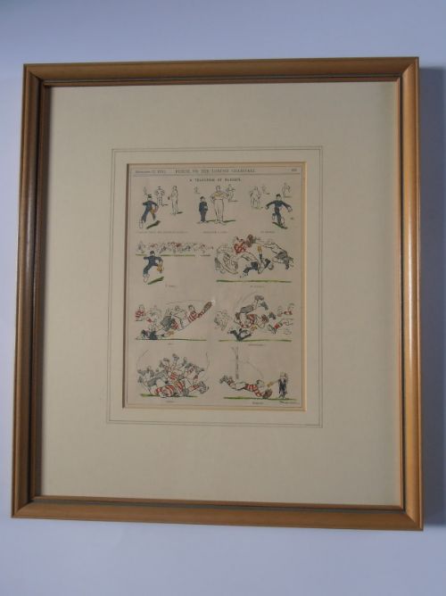 Pair of Punch Rugby Cartoons 1921