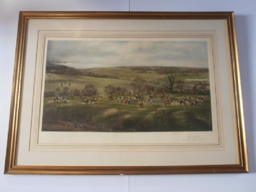 G D Giles 'The Meath Hunt' Hand Coloured Print