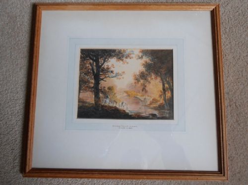 A Pair of Sepia Landscapes by William Payne (1760-1830)
