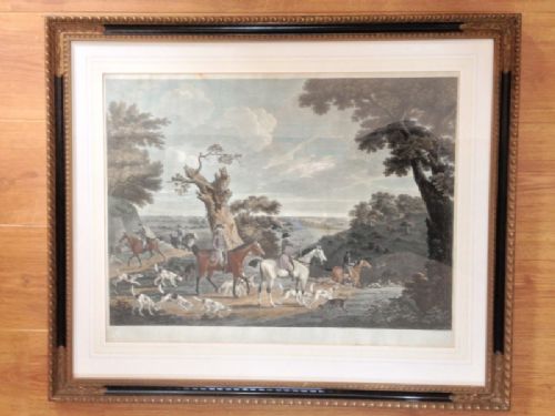 fig 1. After John Nost Sartorius (1759-1828) set of four 18th Century Hand Coloured Engravings of Hunting Scenes