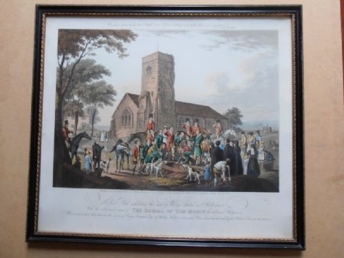 fig 1. Pair of Hand Coloured Hunting Aquatints