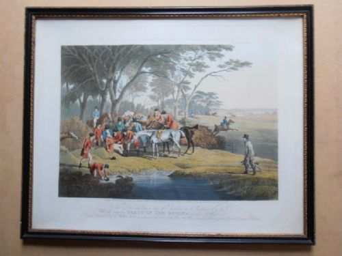 fig 2. Pair of Hand Coloured Hunting Aquatints