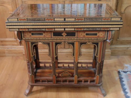 19th Century Syrian Parquetry Games Table