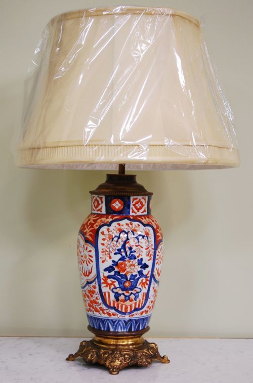 A French Table Lamp Decorated in the Imari Style