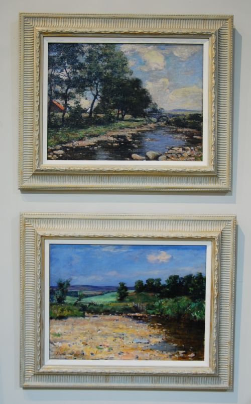 A Pair of Scottish Oil on Canvas Landscapes Paintings by Joseph Morris Henderson