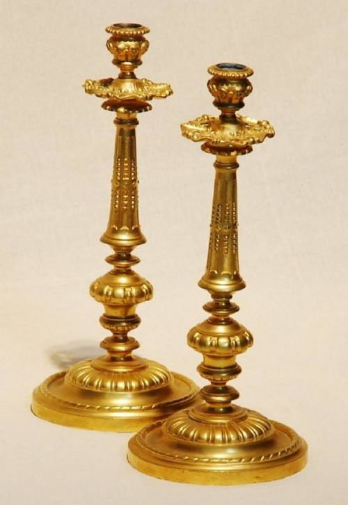 A Pair of Ormolu Candlesticks