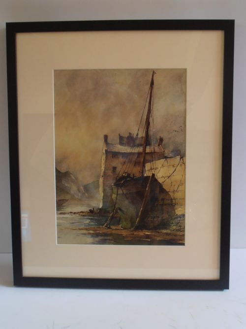 Newlyn School. Pair of Watercolours of Cornish Coastal Scenes.