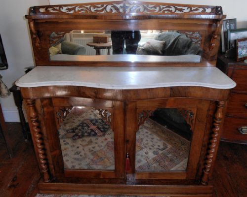 Mid Victorian Rosewood Serpentine Front Chiffonier