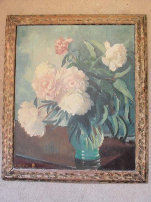 James Sinton Sleator Rha (1885-1950) Still Life of Peonies