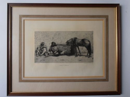 After Norbet Goeneuite (1854-1894) - Engraving - 'Arabes a L'abreuvoir