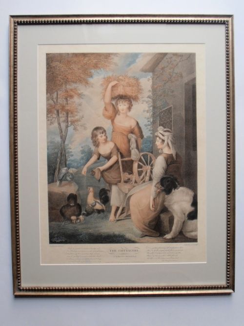 After Sir Joshua Reynolds 'The Cottagers' Engraved by F Bartolozzi