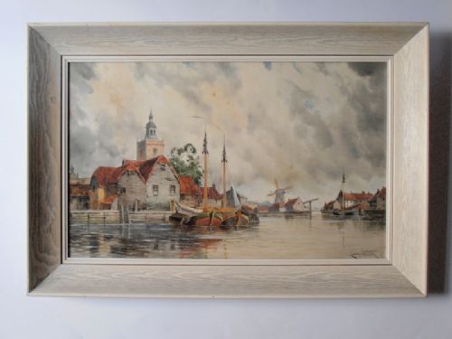 Louis Van Staaten, Watercolour, Middelburg, Holland