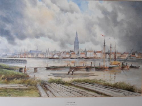 Louis Van Staaten (1836-1909) - Watercolour - Antwerp