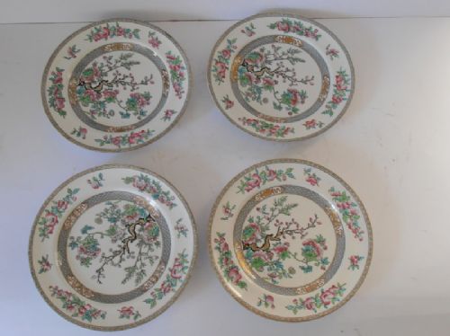 Four 19th Century Minton Indian Tree Plates