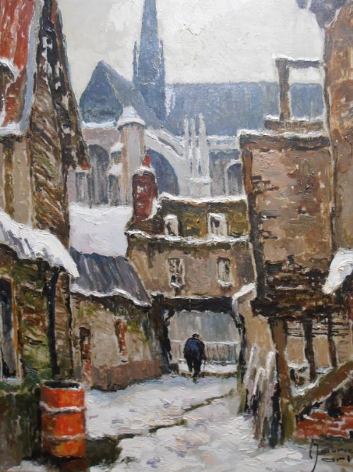 fig 1. After Maurice Martin, 'Neige Amiens' Oil on Canvas