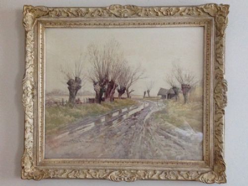After Cyril Boler - Watercolour - A Country Lane