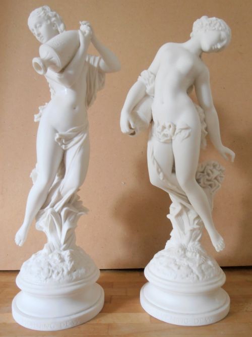 Fine Pair of 19th Century Parian Figures.