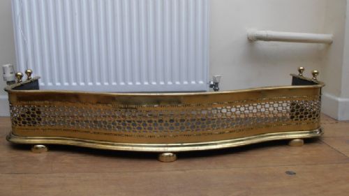Victorian Bow Fronted Brass Fender