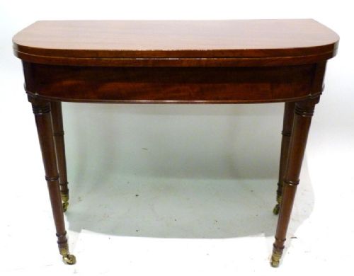George 111 Mahogany Demi Lune Tea Table
