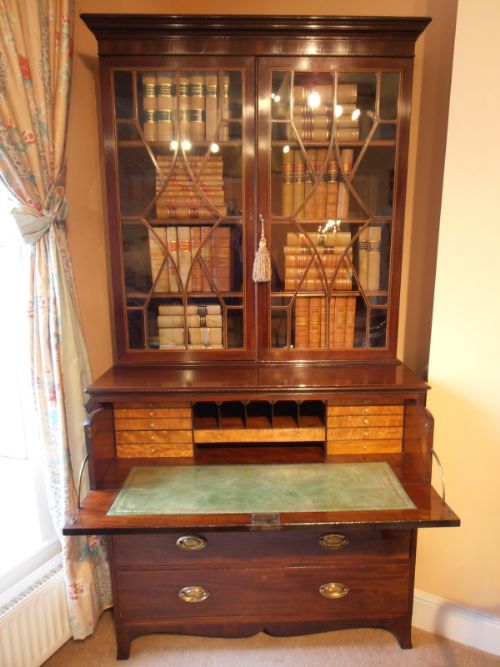 Mahogany Secretaire Bookcase C1790/1810