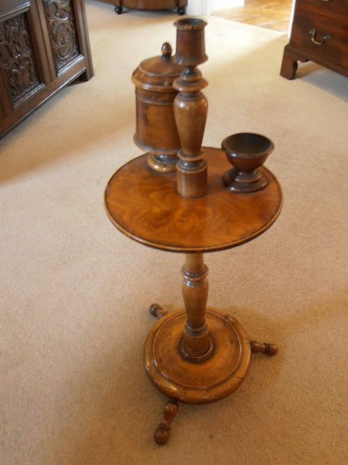 A Smokers Fruitwood Table C 1855