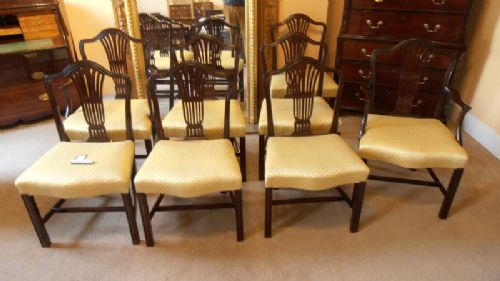 A Set of Hepplewhite Style Dining Chairs C 1780