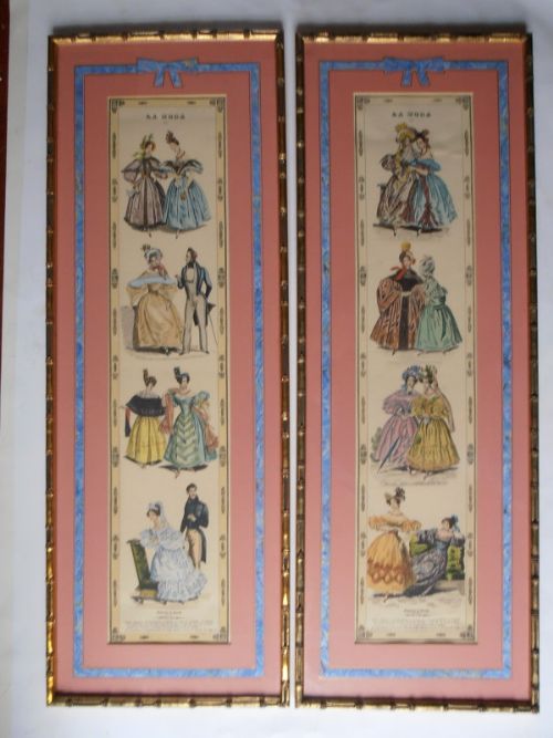 Pair of 19thc Italian Fashion Prints