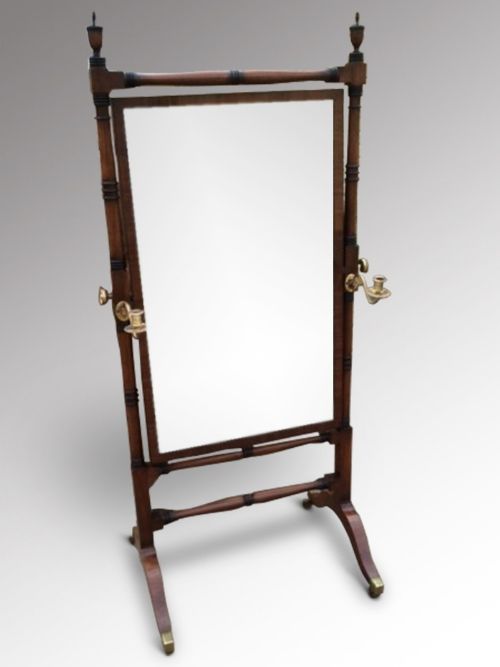 A Mahogany Cheval Mirror C1820