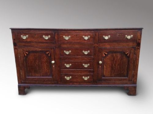 A Georgian Oak Dresser Base C1810