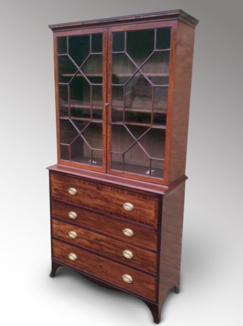 A Mahogany Secretaire Bookcase C1810