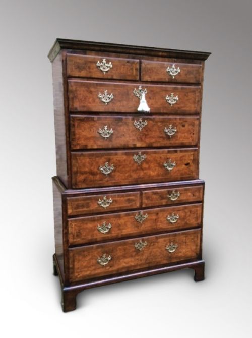 A Burr Elm and Walnut Chest on Chest C 1765