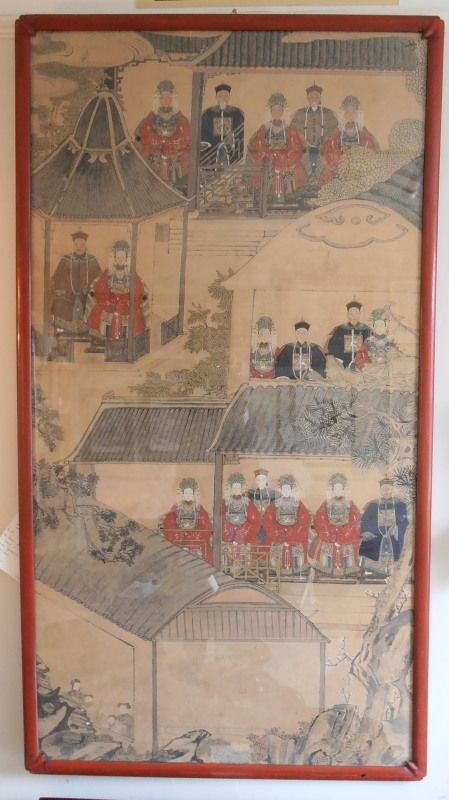 A Large 19thc Chinese Ink Work Panel