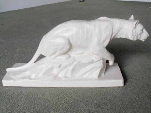 Art Deco Ceramic Tiger